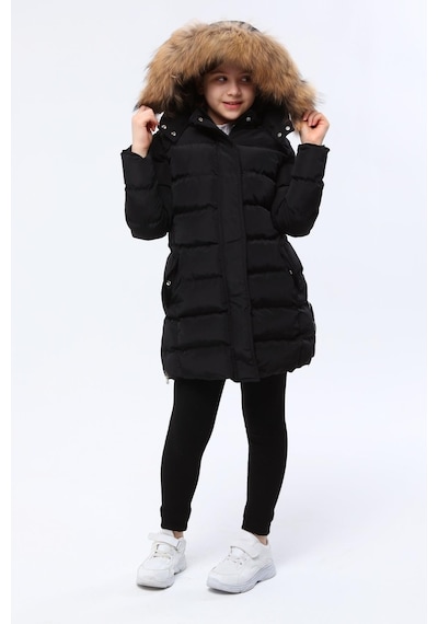 Benitto Kids Kız Çocuk Kaban 1249-siyah Siyah