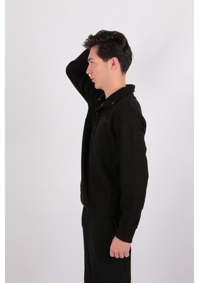 Five Pocket Fp24b2105 Erkek Dik Yaka Çıt Çıtlı Sweatshirt Siyah