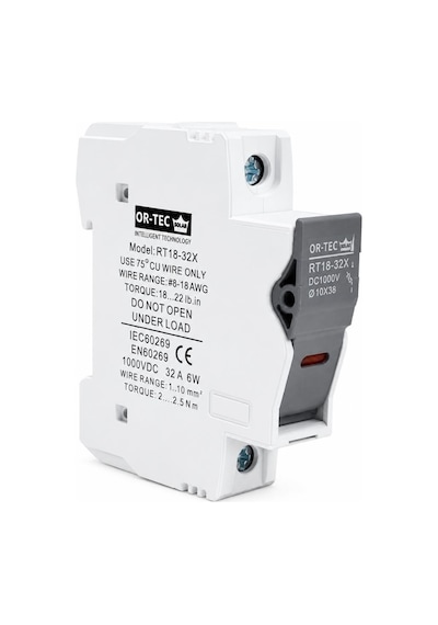 Or-tec 1000v 32a 10x38 Dc Sigorta + Sigorta Yuvası