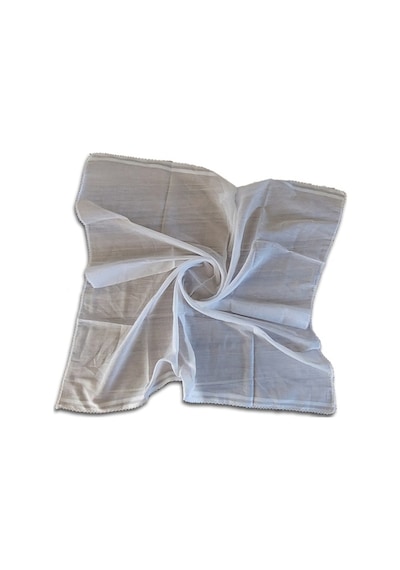 Algelsineve Iç Başörtüsü %100 Pamuklu 5 Li Paket Tülbent Kenarları Oyalı Beyaz Bez 80x80cm Çok Renkli