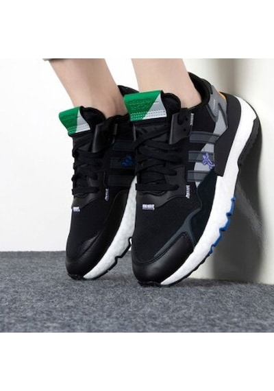Adidas Nite Jogger Siyah Beyaz Sarı Erkek Sneaker Ayakkabı Nite-1 Siyah - Sarı