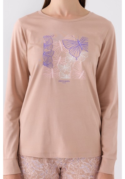 Pierre Cardin Kadın Kahverengi Pijama Takımı Pc8878-s-v1 Kahverengi