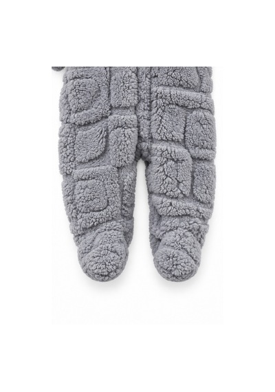 Kız Erkek Bebek Tavşan Ve Ayı Oyuncaklı Peluş Tulum Tlm0301 gri
