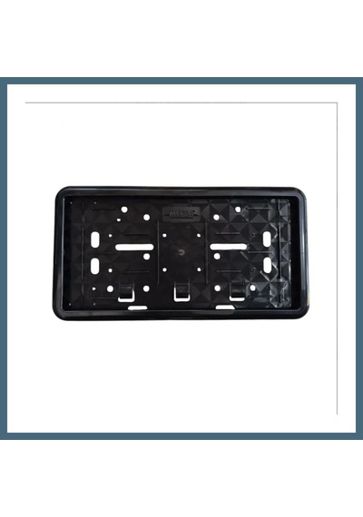 Bezos Çerçeveli Motosiklet Plakalık Plaka Altlığı Siyah 26x17cm 1 Adet Agc