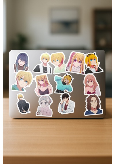 Oshi No Ko Anime Telefon Laptop Bullet Journal Yapışkanlı Folyo Sticker Paketi 25 Adet Çok Renkli