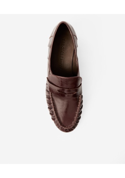 Yargıcı Parlak Deri Loafer 26kkay4079x 016 Bordo
