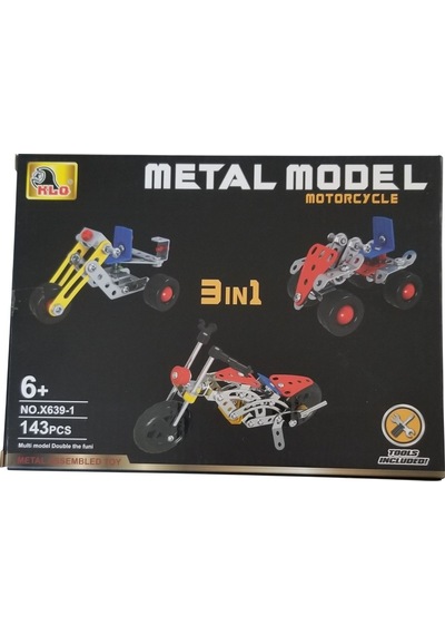 Akıllıelma-kızılkaya Kzl-x639-1 Araçlı 3in1 Motorcycle Metal Lego