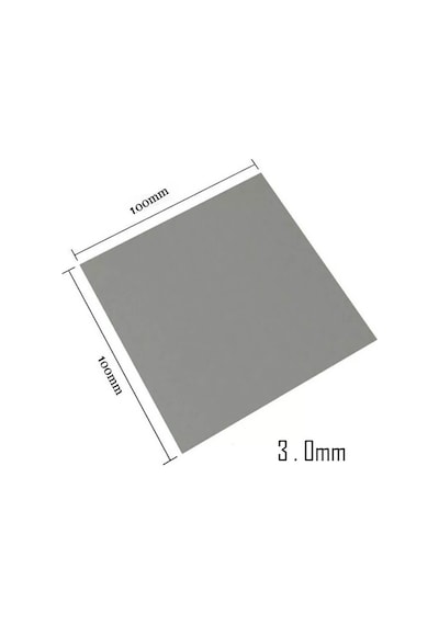Wozlo 3 0mm 100x100mm Chipset Soğutucu Termal Pad Cep Telefonu Notebook Ps4 Ps5 Gri 13w/m K