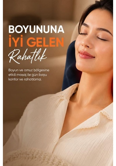Özel Seri İsitmah Ev Kişisel Şarjlı Masaj Cihazı Akıllı Isıtmalı Masaj Yastığı N8 Mavi