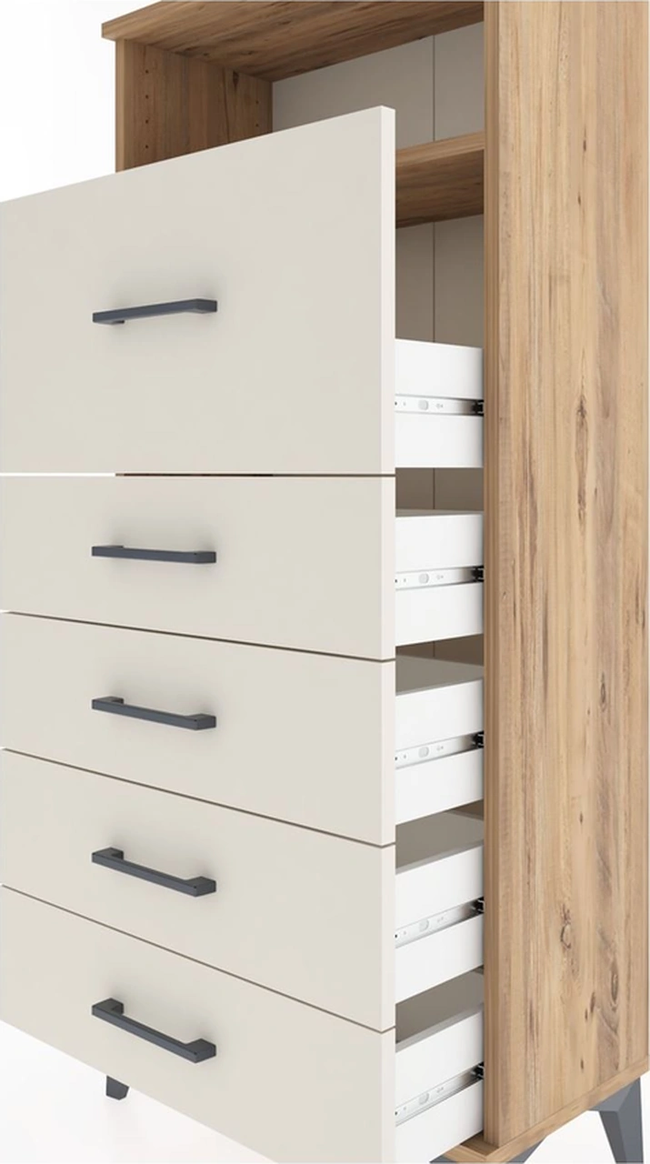Hyperion Dolap Tek Raflı 5 Çekmeceli 60x44x134 Çam-aytaşı Çam Hyperion Dolap Tek Raflı 5 Çekmeceli 60x44x134 Çam-aytaşı Çam