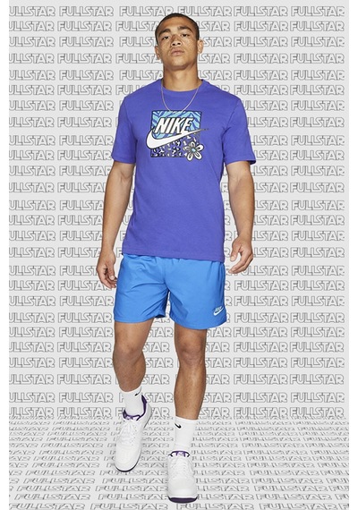 Nike Sportswear High Summer Graphic Short Sleeve Tee Purple Mor Unisex Tişört Mor