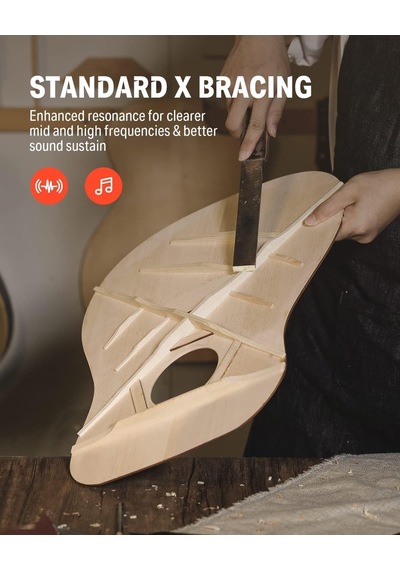 Donner Dag-1cb Dreadnought Akustik Gitar Seti Siyah