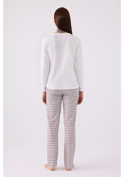 Arnetta Kadın Beyaz Pijama Takımı Ar3087-s-v1 Beyaz