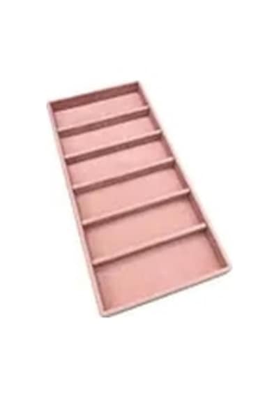Lefkoşa Model Süet Kumaş Pembe Renk 38 Cm / 19 Cm Gözlük Sergileme Çekmece İçi Stand