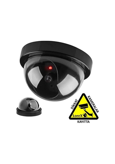 Lorex Rb-sk04 Caydırıcı Dome Kamera + Dikkat Kameralar Kayıtta Etiketi - Sahte Kamera