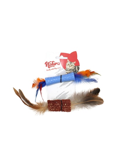 Natura Plastik ve Koçan İkili Kedi Diş Kaşıma Oyuncağı