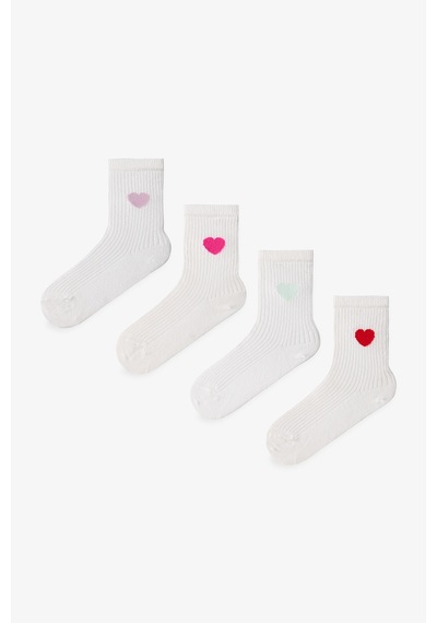 Penti Kız Çocuk Colored Hearts 4'lü Tenis Soket Çorap