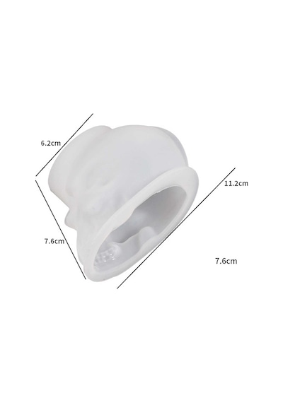 Epoksi Reçine Silikon Kalıp Taş Tozu Kuru Kafa Mum Kalıbı 11.2x7.6 Cm