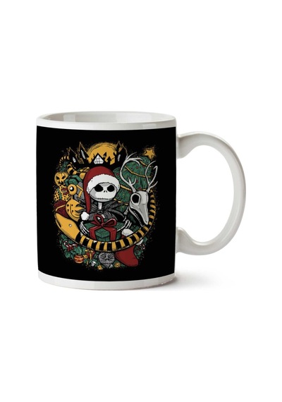 Nightmare Before Christmas Jack Skellington İki Tarafı Baskılı Kupa Bardak