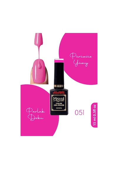 Adanil 15 ML Misyul Profesyonel Kalıcı Oje No:051