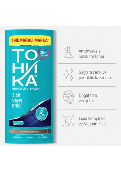 Tonıka Renk Veren Saç Balsamı 3.68 Yaban Eriği Wild Plum 150 Ml Diğer