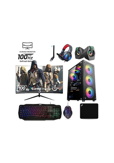 Izoly ST999539 i7-2600 16 GB 512 GB M.2 NVMe RX550 4 GB 24" Free Dos Masaüstü Oyuncu Bilgisayarı