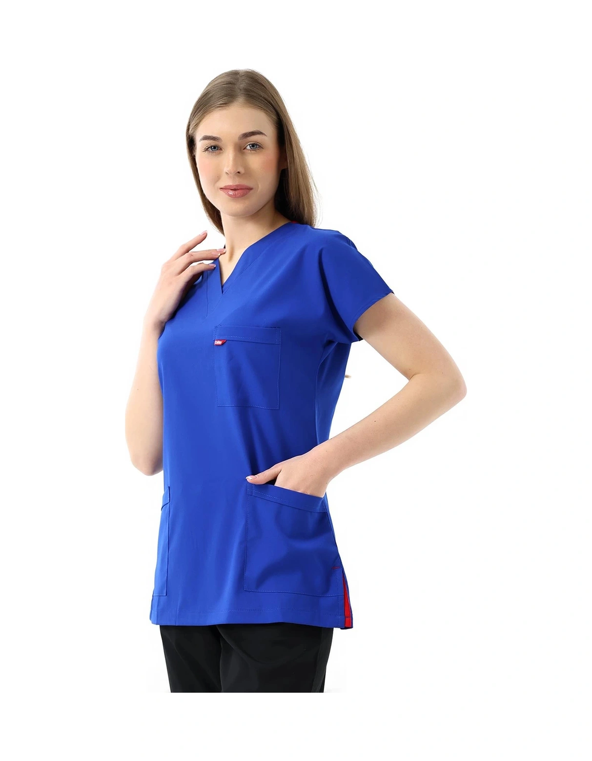 Bflex Unisex Likralı Yarasa Kol Tek Üst - 6411 Saks Mavi Soft 6411 Saks Mavi Soft