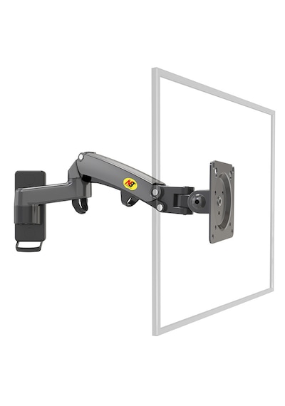 Nb North Bayou F150 1 Adet Tv / Monitör Takılabilen, 17" - 35" Uyumlu, Amortisörlü, Kablo Kanallı, 3-12 Kg Destekli, 360 Dönebilen Duvar Askı Aparatı Nb-f150-g