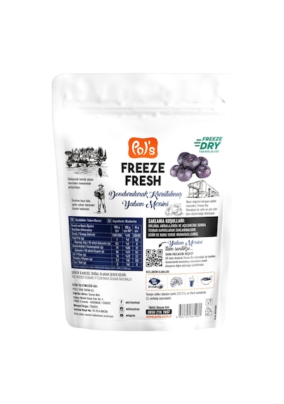 Pol's Freeze Fresh Bütün Yaban Mersini 15 G
