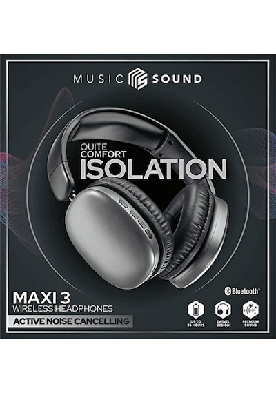 Cellularline Music Sound Maxi 3 ANC Bluetooth 5.3 Kulak Üstü Kulaklık