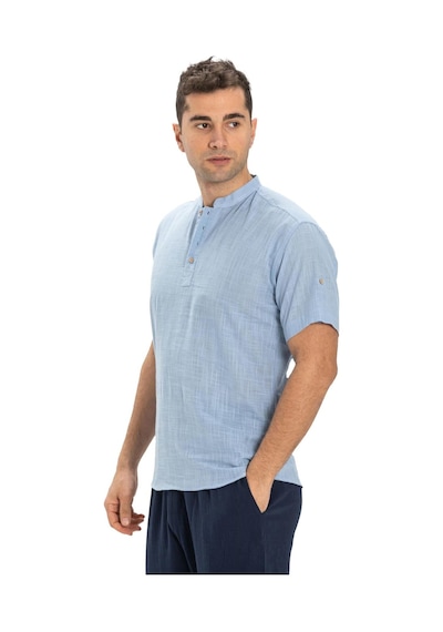 Kısa Kol Şile Bezi Bodrum Erkek T-shirt Açık Mavi 3074-açık Mavi Açık Mavi