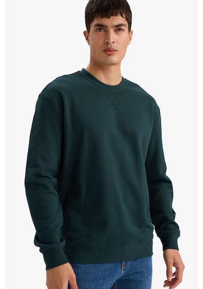 Defacto %100 Pamuk Basic Sweatshirt E8339AX26SP Yeşil
