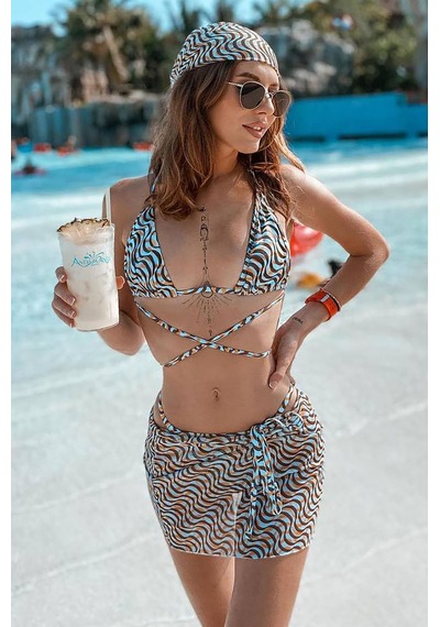 Angelina Dörtlü Bikini Set - Renkli Çok Renkli