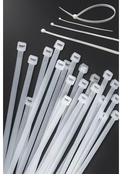 Kablo Bağı 100 Adet Cırt Kelepçe-nylon66 4.8 X 200mm- Beyaz