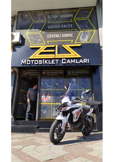 2019-23 Benelli Trk 251 Uzun Ön Cam Zeus Açık Füme 56cm 4mm Trk251