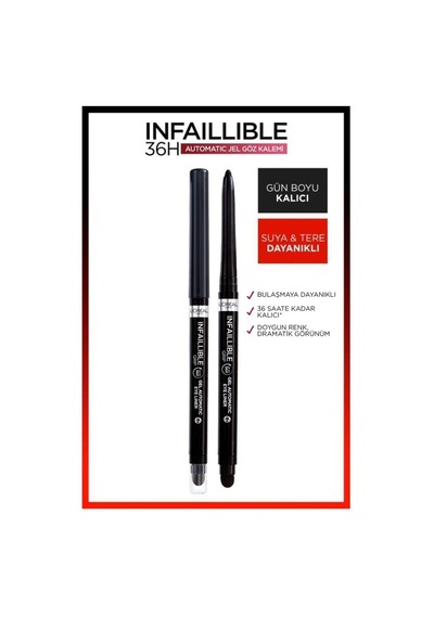 Loreal Paris Infaillable Automatic Jel Göz Kalemi Siyah X2