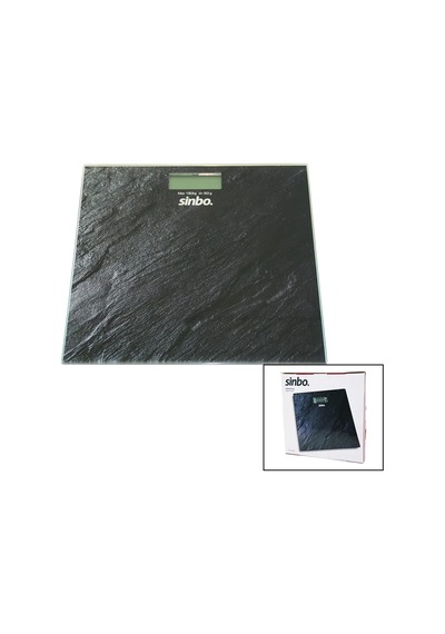 Lb Dijital - Pilli Cam Banyo Baskülü Lcd Ekran - Sıcaklık Göstergeli 180kg/50gr 26x26cm Sinbo Sbs-4450