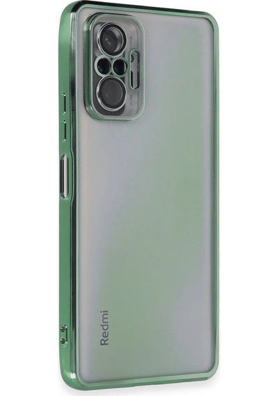 Xiaomi Redmi Note 10 Pro Kılıf Razer Lensli Silikon - Yeşil