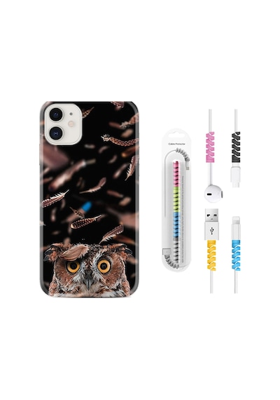 Apple Uyumlu iPhone 11 Kılıf Kablo Koruyuculu Green Prizma 1347