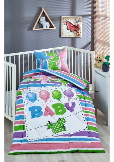 Komfort Home V33 %100 Pamuklu Silikon Elyaf Bebek Yorgan Seti