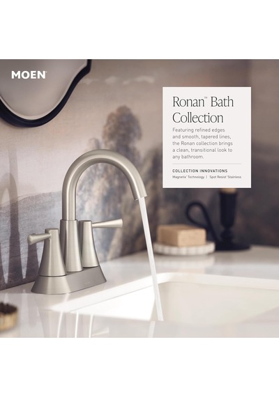 Moen 84021bl Ronan Mat Siyah Tek Delik Modern Banyo Lavabo Batary Diğer