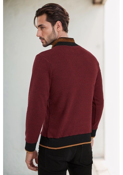 9039 Dewberry Erkek Sweatshırt-bordo Bordo
