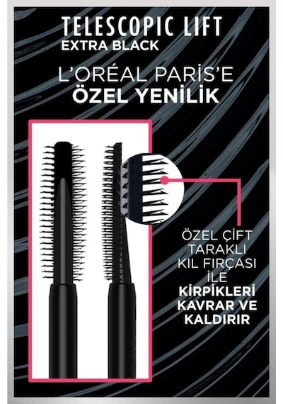 L'Oreal Paris Telescopic Lift Ekstra Siyah Maskara