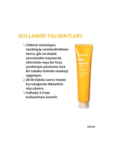 Medipeel Vegan Vitamin Collagen Wrapping Mask 70ml Vitamin Filmi Maskesi M0482