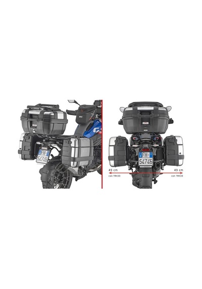 Bmw R1300 Gs 24 26 Yan Çanta Demiri Givi Plo5143mk Siyah
