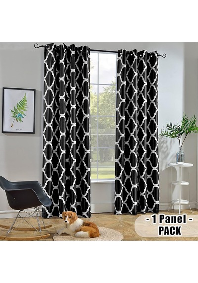 Fas Fashion Raum Karartma Siyah Başlık Top Perde, Siyah, 52x63 Inch