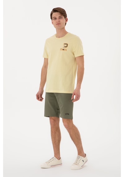 U.S. Polo Assn. Erkek Regular Fit Bisiklet Yaka Açık Haki Tişört 50306897-VR183