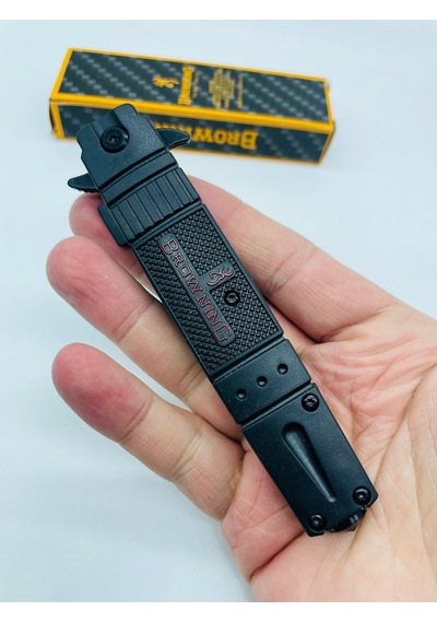 Browning Marka Siyah Yarıotomatik Kamp Çakı //s11 -22cm Siyah
