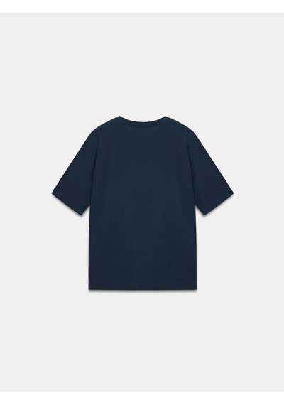 Dilvin 3683 Basic T-shirt-Koyu Lacivert