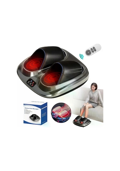 Glr Hg01-a Shiatsu Ayak Masaj Aleti - Yoğurmalı, Hava Basınçlı Ve Isıtmalı Derin Doku Masajı, Titreş Gri